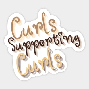 Curls Supporting Curls v9 Sticker